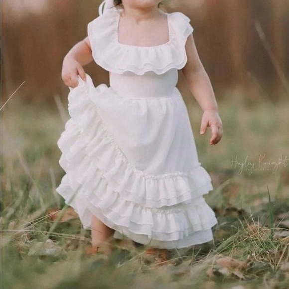 NELLIE RUFFLE MAXI DRESS -
WHITE - Picture 4 of 6